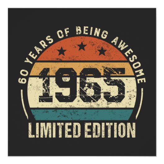 1965年 レトロ 60歳の誕生日お祝い ポスター (正面)