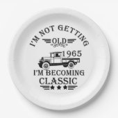 1965生まれ年のヴィンテージ誕生日ギフト ペーパープレート (正面)