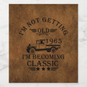 1965生まれ年のヴィンテージ誕生日ギフト ワインラベル (シングルラベル)