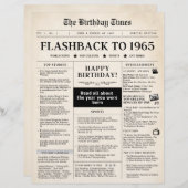 1965生まれ年の60歳の誕生日のモック新聞 (正面/裏面)