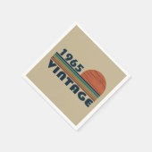 1965生まれ年ヴィンテージ60歳の誕生日パーティー スタンダードカクテルナプキン (角)