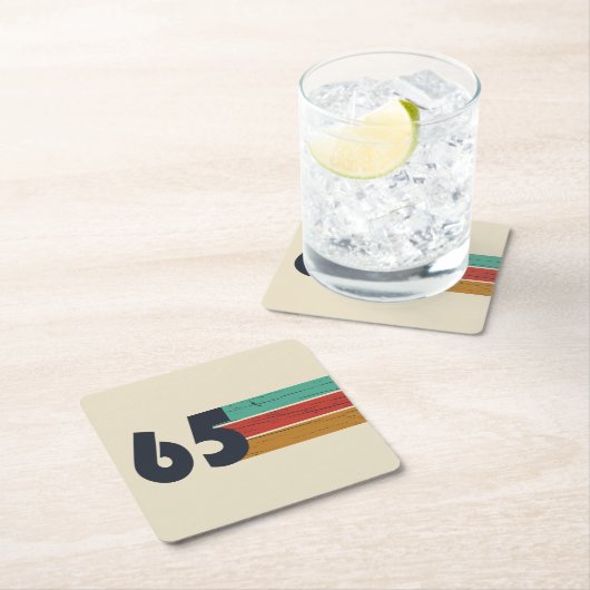 1965生まれ年ヴィンテージ60歳の誕生日プレゼント スクエアペーパーコースター (インサイチュ)