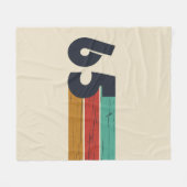 1965生まれ年ヴィンテージ60歳の誕生日プレゼント フリースブランケット (正面(横))