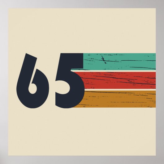 1965生まれ年ヴィンテージ60歳の誕生日プレゼント ポスター (正面)