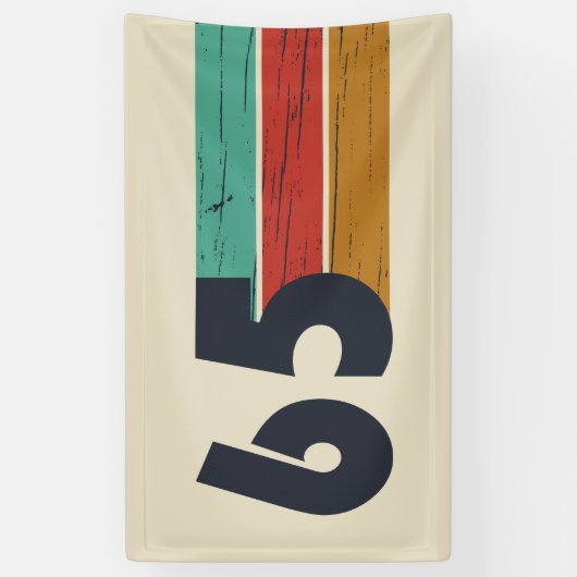 1965生まれ年ヴィンテージ60歳の誕生日プレゼント 横断幕 (縦)