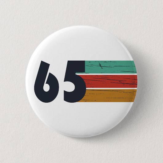 1965生まれ年ヴィンテージ60歳の誕生日プレゼント 缶バッジ (正面)