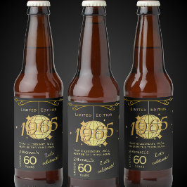 1965生まれ年60th birthday party beer Label Set ビールラベル