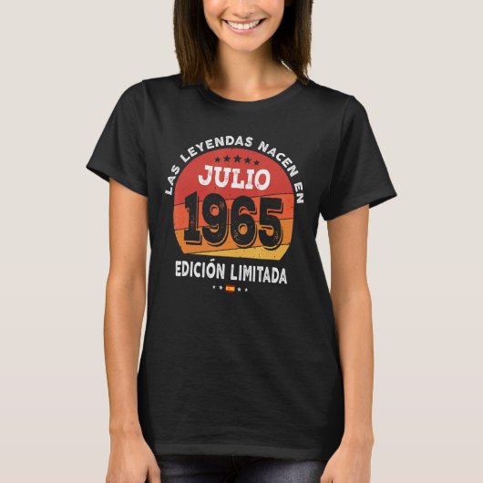 1965生まれ年7月のレジェンド57誕生日57年 Tシャツ (正面)