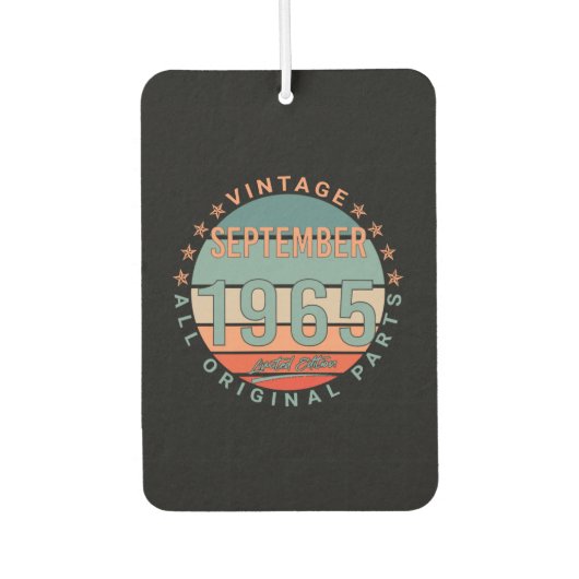 1965生まれ年9月ヴィンテージ カーエアーフレッシュナー (正面)