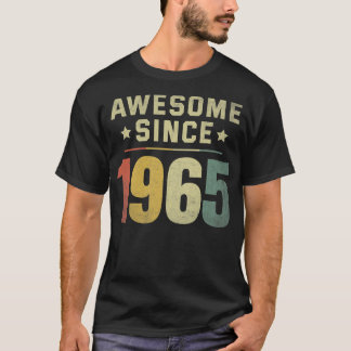1965素晴らし年から57誕生日レトロ男性の女性  Tシャツ