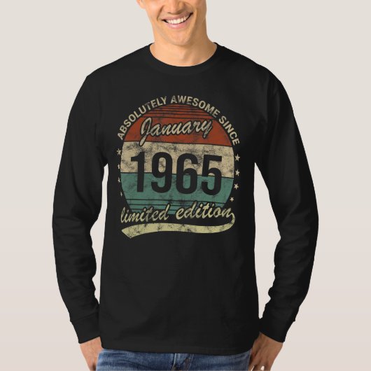 1965素晴らし年1月以来の絶対男の女Bi Tシャツ (正面)