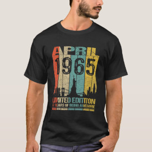 1965素晴らし年4月57日誕生日ヴィンテージRet Tシャツ