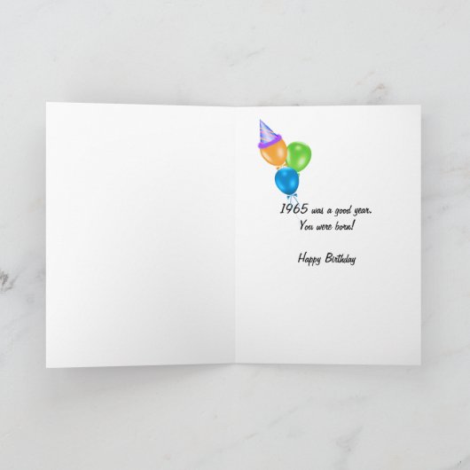 1965誕生日おもしろい事実 カード (内部)