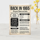 1965 当時のおもしろ事実 誕生日カード カード (黄色い花)