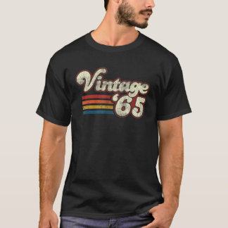 1965 58誕生日ユニセックス大人黒小クラシック型 Tシャツ
