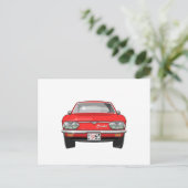 1965 Chevrolet Corvair前面 ポストカード (スタンド正面)