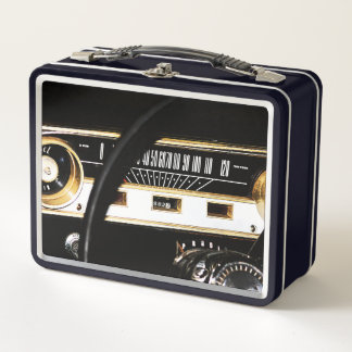 1965 Classic Car Dashboard メタルランチボックス