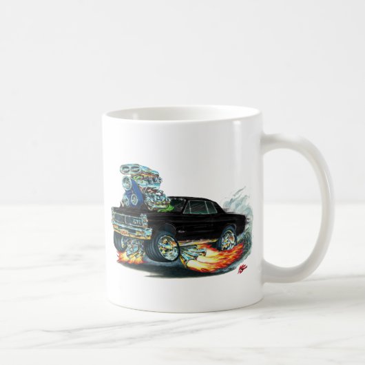 1965 GTOの黒い車 コーヒーマグカップ (右)