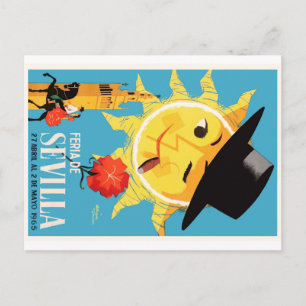 1965 Seville Spain April Fair Poster ポストカード