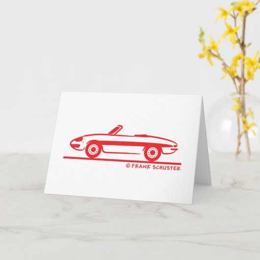 1966アルファロメオデュエトスパイダーヴェロセ カード (黄色い花)