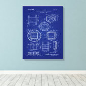 1966ウイスキー容器芸術 キャンバスプリント (インサイチュ (ウッドフロア))