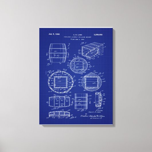 1966ウイスキー容器芸術 キャンバスプリント (正面)