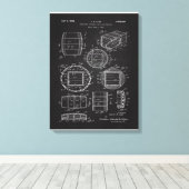 1966ウイスキー容器 キャンバスプリント (インサイチュ (ウッドフロア))