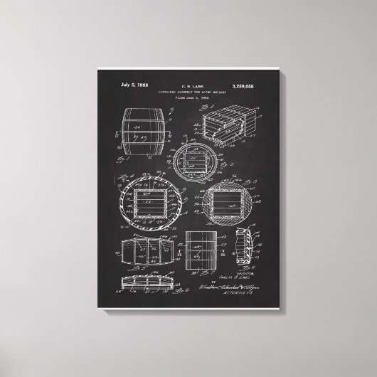 1966ウイスキー容器 キャンバスプリント (正面)