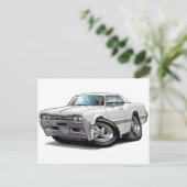 1966オールズカトラスホワイトカー ポストカード (スタンド正面)