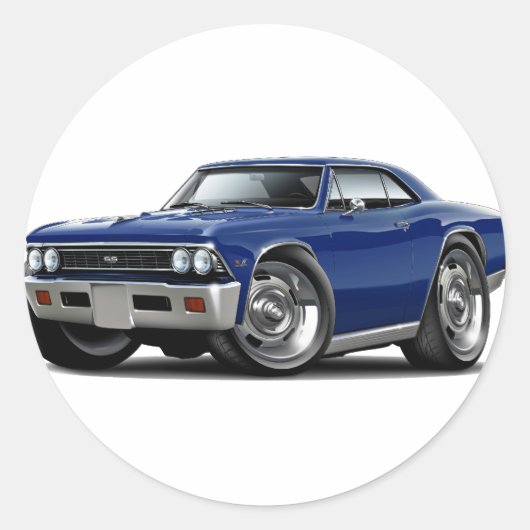 1966シボレダークブルーカー ラウンドシール (正面)