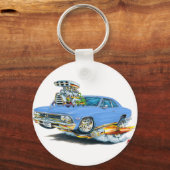 1966シボレライトブルーカー キーホルダー (正面)