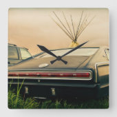 1966ドッジチャージャ スクエア壁時計 (正面)