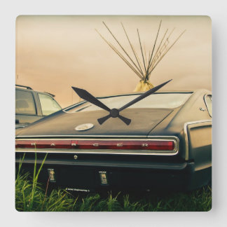 1966ドッジチャージャ スクエア壁時計