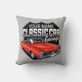 1966パーソナライズされたコンバーチクラシックブル車庫 クッション