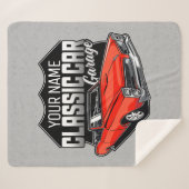 1966パーソナライズされたコンバーチクラシックブル車庫 シェルパブランケット (正面(横))