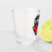 1966パーソナライズされたコンバーチクラシックブル車庫 ショットグラス (左)