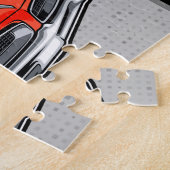 1966パーソナライズされたコンバーチクラシックブル車庫 ジグソーパズル (側面)