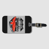 1966パーソナライズされたコンバーチクラシックブル車庫 ラゲッジタグ (正面横)