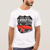 1966パーソナライズされたコンバーチクラシックブル車庫 Tシャツ (正面)