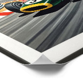 1966モナコグランプリヴィンテージウォールのポスター ポスター (角)