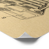 1966ヴィンテージカメラ特許アートスケッチプリント ポスター (角)