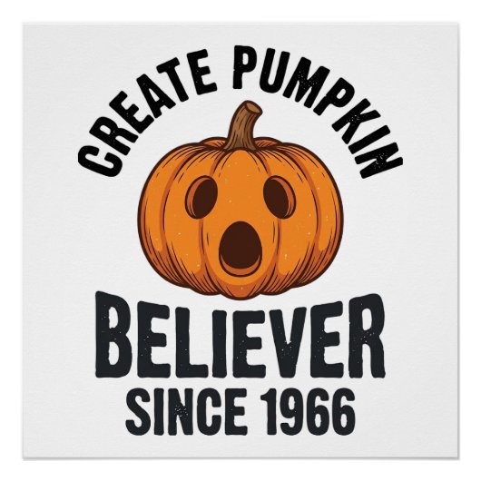 1966年からのパンプキン信者 ヴィンテージ ハロウィン デザイン ポスター (正面)