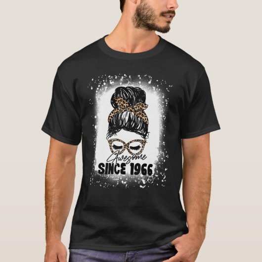 1966年から素晴らし57歳Leopard 57誕生 Tシャツ (正面)