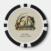1966年から釣り堀にハマってる 60歳の誕生日 ポーカーチップ (正面)