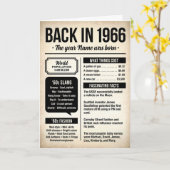 1966年に戻って 面白い事実 60歳の誕生日 カード (黄色い花)