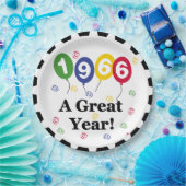 1966年のすばらしい年の誕生日の紙皿 ペーパープレート (パーティー)
