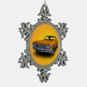 1966年のシボレーCHEVELLE スノーフレークピューターオーナメント (左)