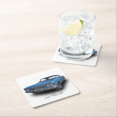 1966年のシボレーCHEVELLE SS スクエアペーパーコースター (インサイチュ)