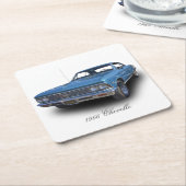 1966年のシボレーCHEVELLE SS スクエアペーパーコースター (アングル)