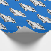 1966年のポンティアクルマン車のイラストレーション ラッピングペーパー (角)